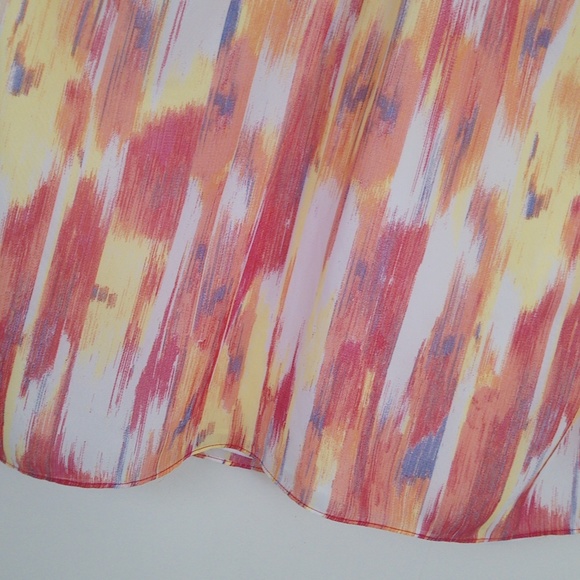 Gap Colorful Flowy Racerback Silky Lined Tank Top Blouse - Picture 12 of 12